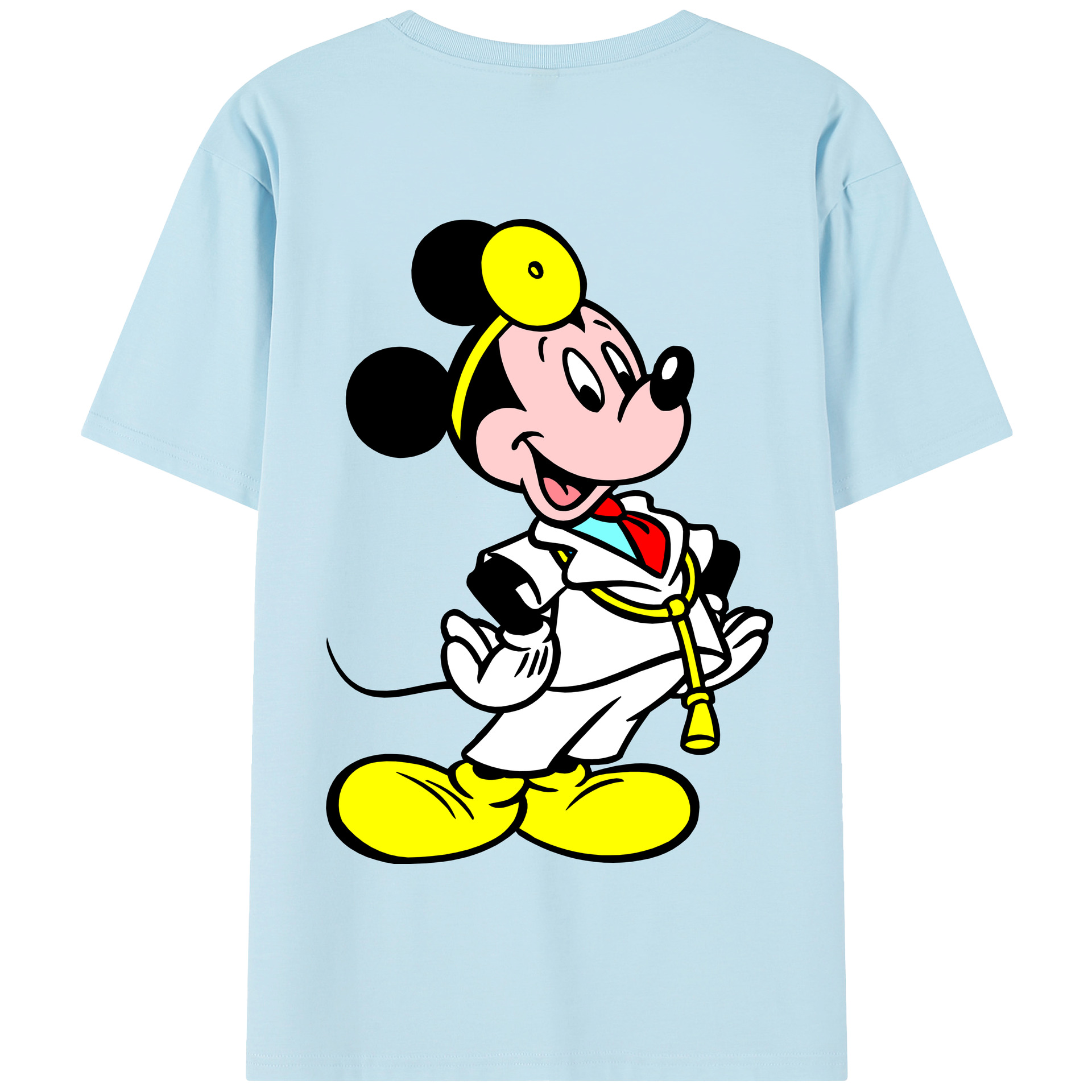 （画像用） ミッキーマウス Mickey Mouse 綿100％半袖Tシャツ（背面プリント）